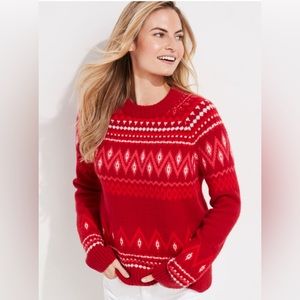 VINEYARD VINES Luxe Festive Fair-Isle Crewneck sweater Sz Small